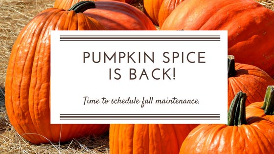 Pumpkin Spice is Back - That Means it’s Time for Fall Maintenance