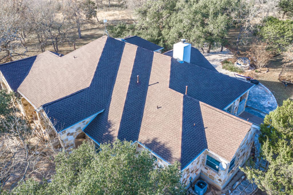 Completed residential roof replacement by Texas Traditions Roofing in Central Texas